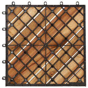Πλάκα Κατασκευής 20 pcs Καφέ 30 x 30 cm Ξύλο Ακακίας - Pakobazaar