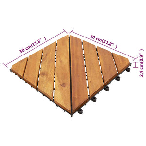 Πλάκα Κατασκευής 20 pcs Καφέ 30 x 30 cm Ξύλο Ακακίας - Pakobazaar