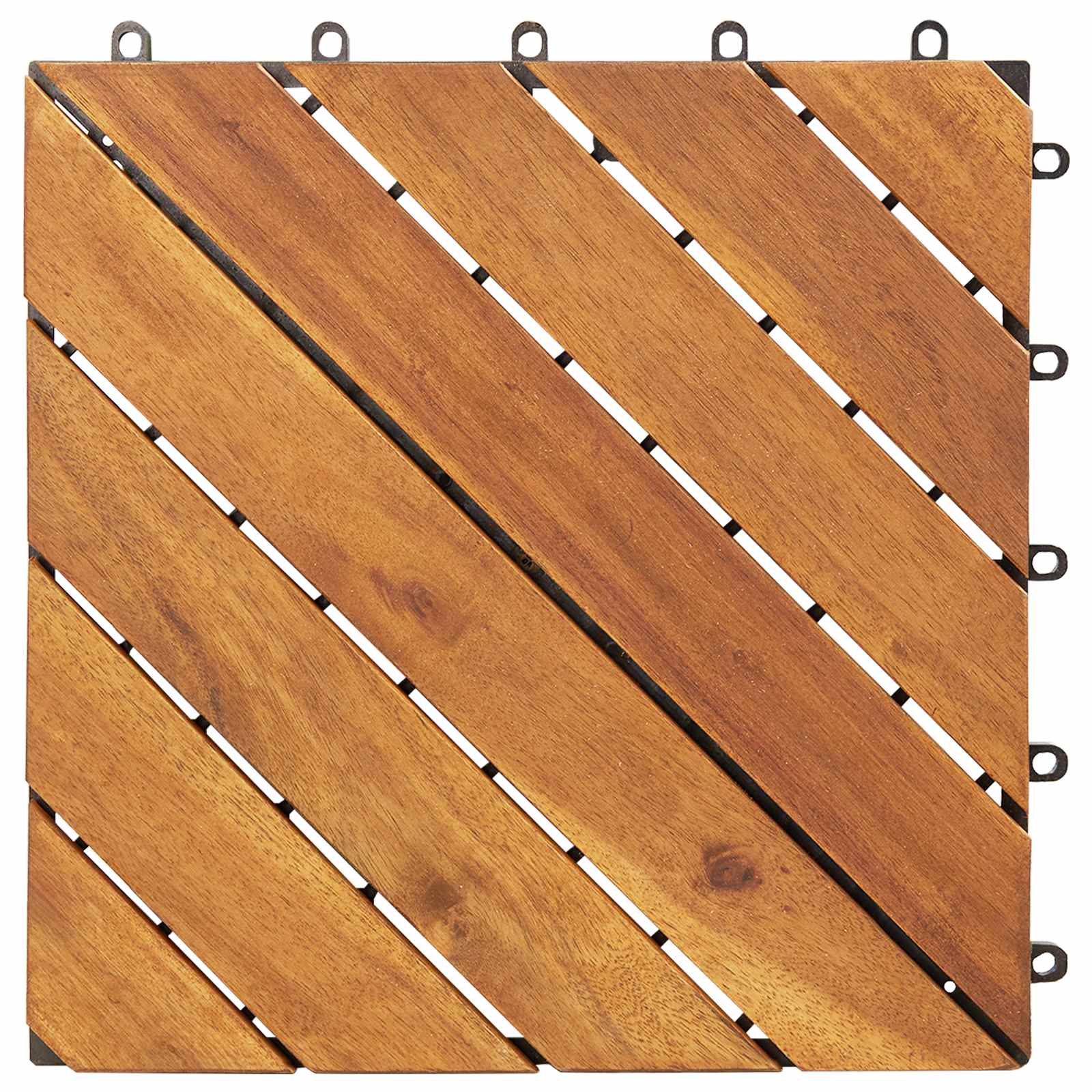 Πλάκα Κατασκευής 20 pcs Καφέ 30 x 30 cm Ξύλο Ακακίας - Pakobazaar