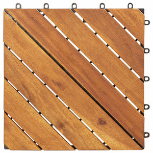 Πλάκα Κατασκευής 30 pcs Καφέ 30 x 30 cm Ξύλο Ακακίας - Pakobazaar