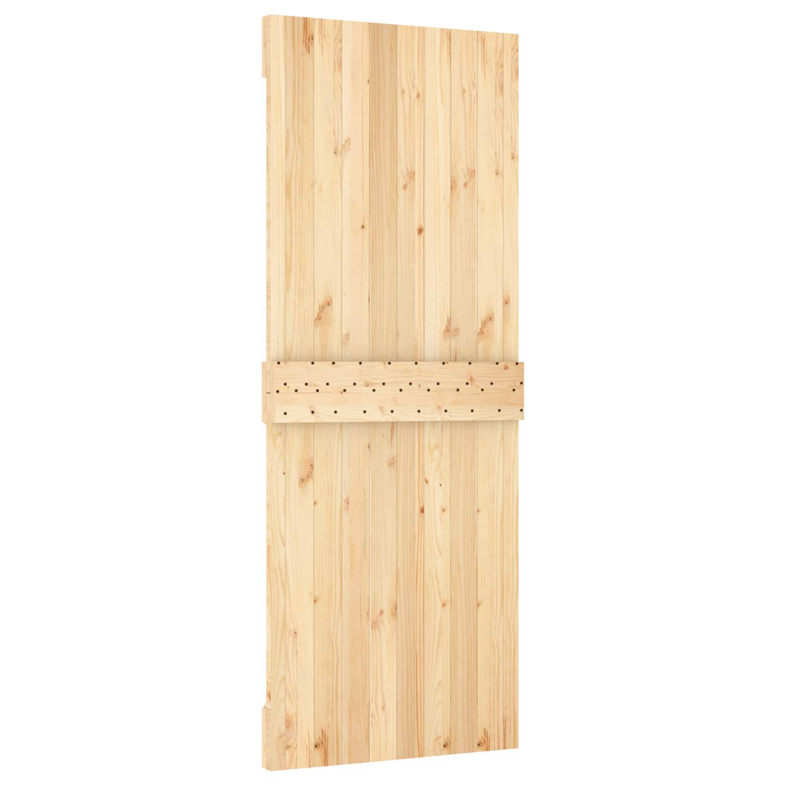 Συρόμενη Πόρτα Φυσικό και Μαύρο 80 x 210 cm - Pakobazaar