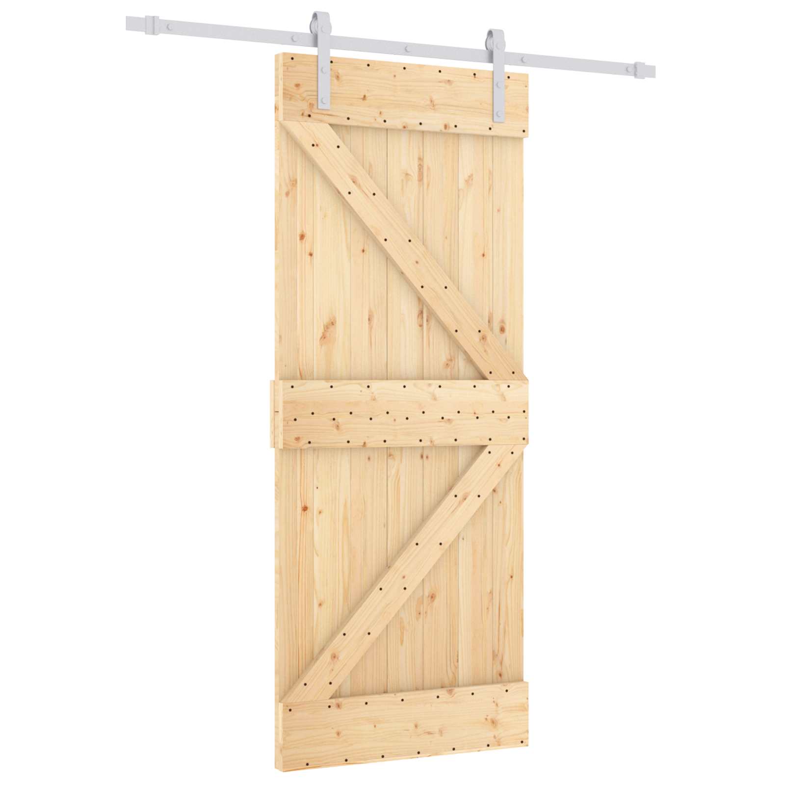 Συρόμενη Πόρτα Φυσικό και Λευκό 85 x 210 cm - Pakobazaar