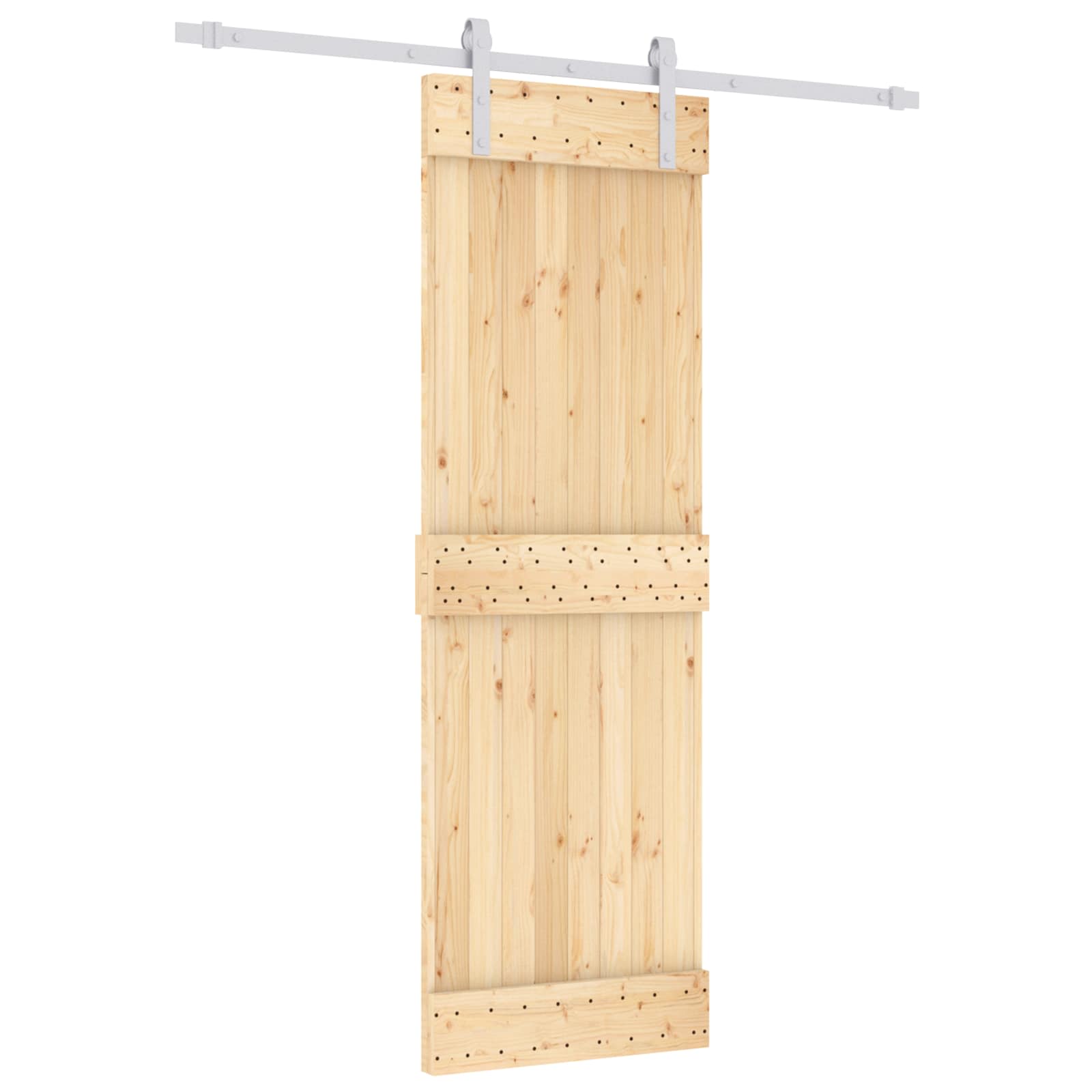 Συρόμενη Πόρτα Φυσικό και Λευκό 70 x 210 cm - Pakobazaar