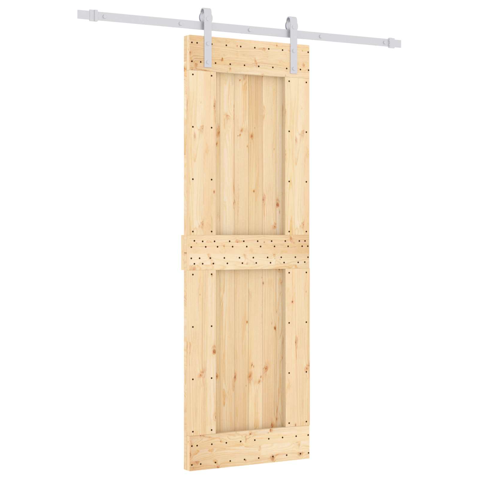 Συρόμενη Πόρτα Φυσικό και Λευκό 70 x 210 cm