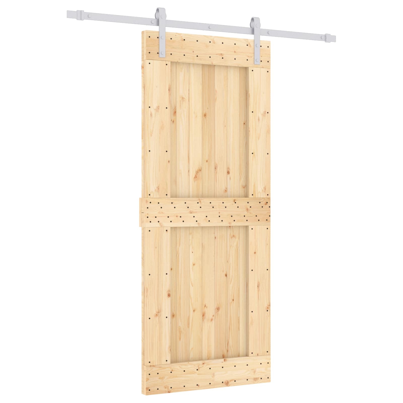 Συρόμενη Πόρτα Φυσικό και Λευκό 85 x 210 cm