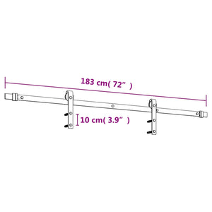 Συρόμενη Πόρτα Φυσικό και Λευκό 85 x 210 cm
