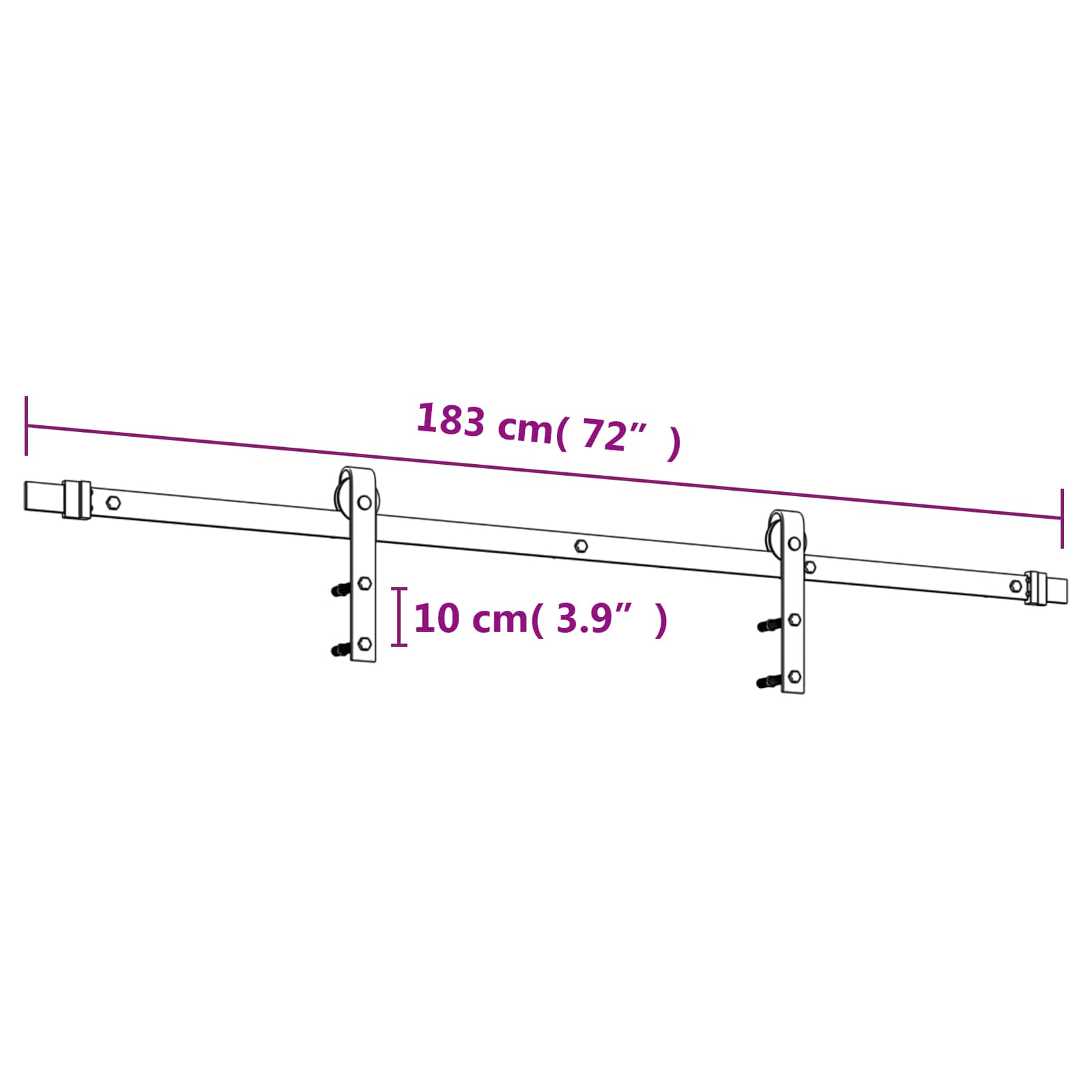 Συρόμενη Πόρτα Φυσικό και Λευκό 70 x 210 cm - Pakobazaar
