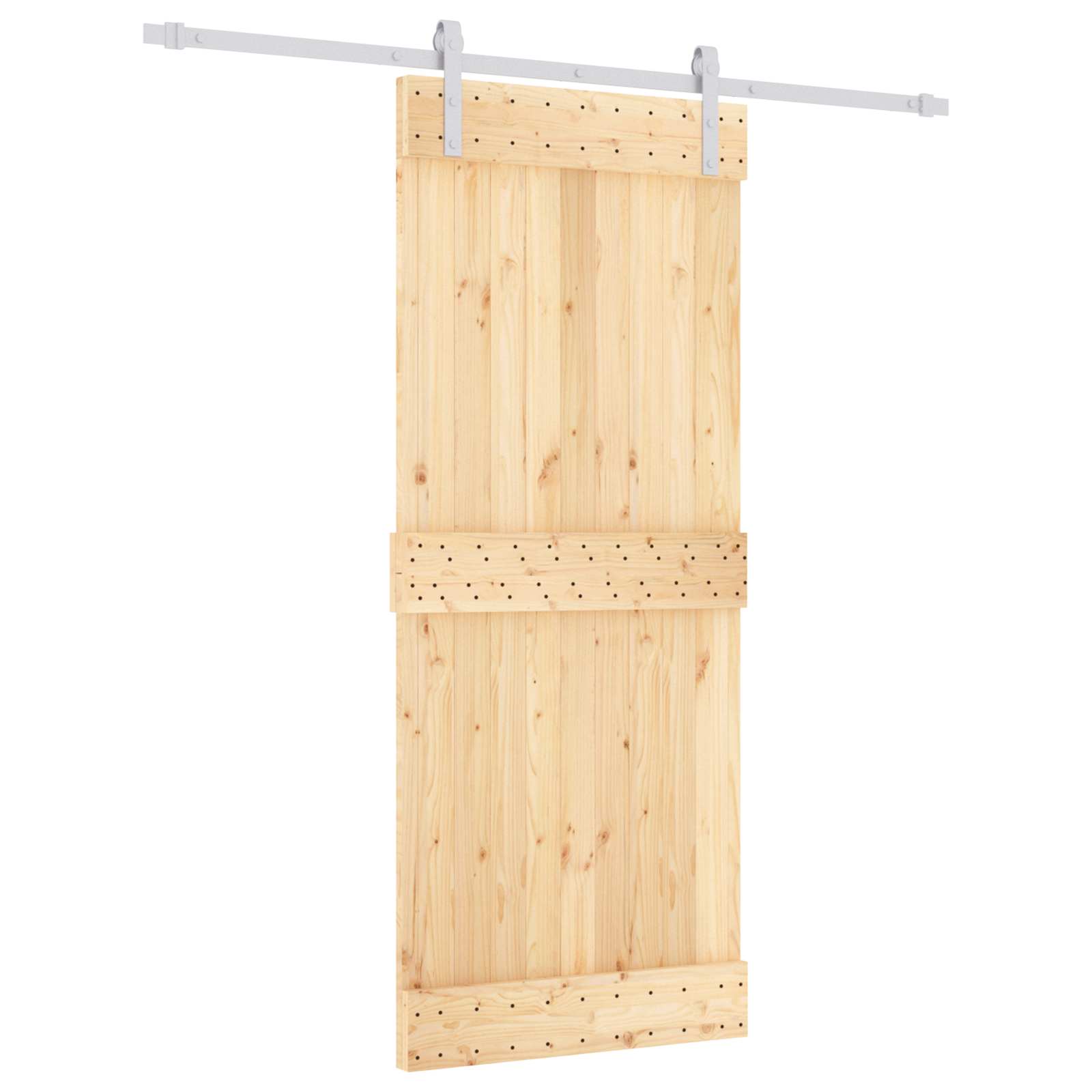 Συρόμενη Πόρτα Φυσικό και Λευκό 85 x 210 cm