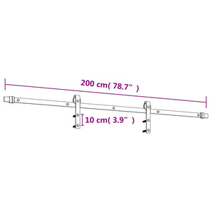 Συρόμενη Πόρτα Φυσικό και Λευκό 95 x 210 cm - Pakobazaar