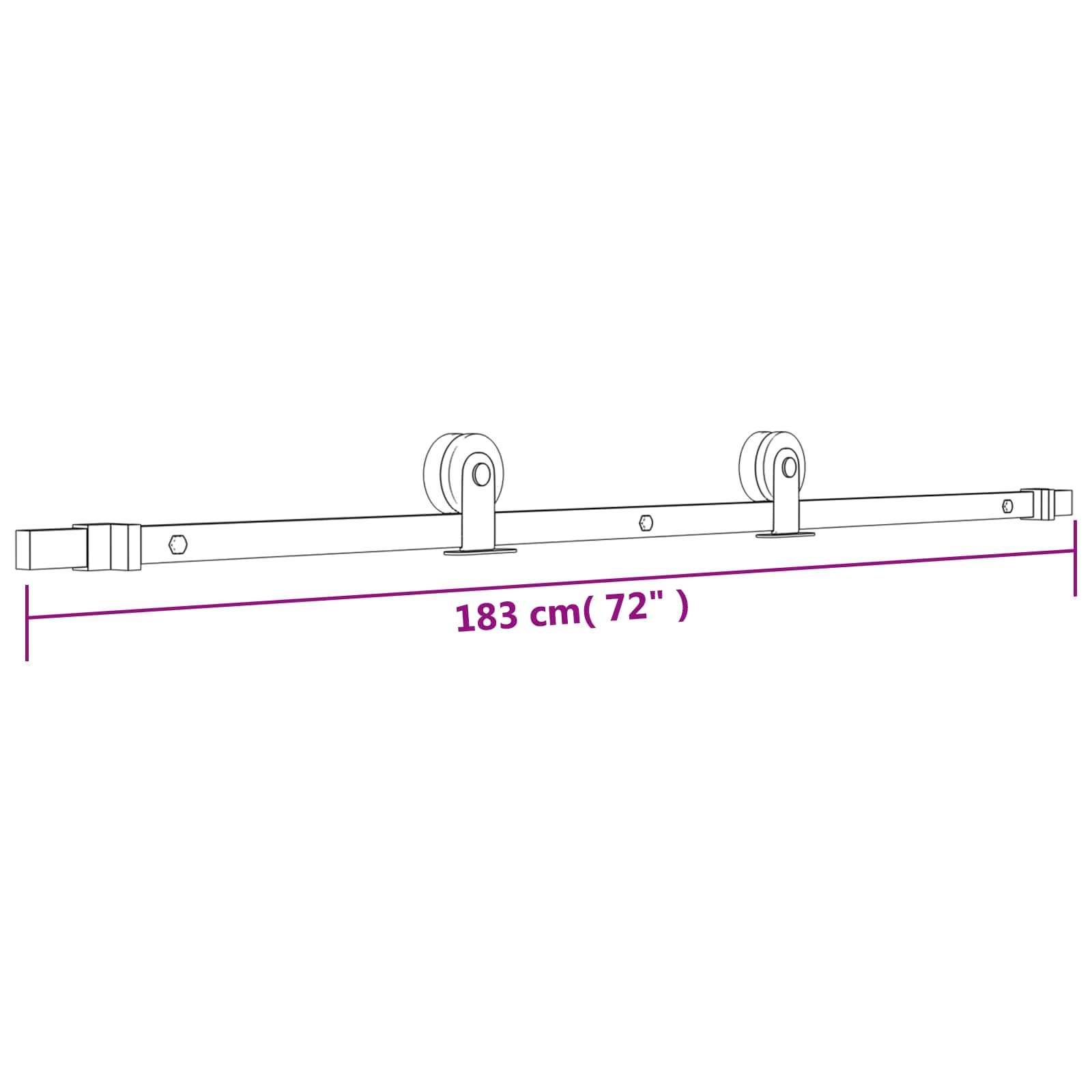 Συρόμενη Πόρτα Φυσικό και Μαύρο 90 x 210 cm - Pakobazaar