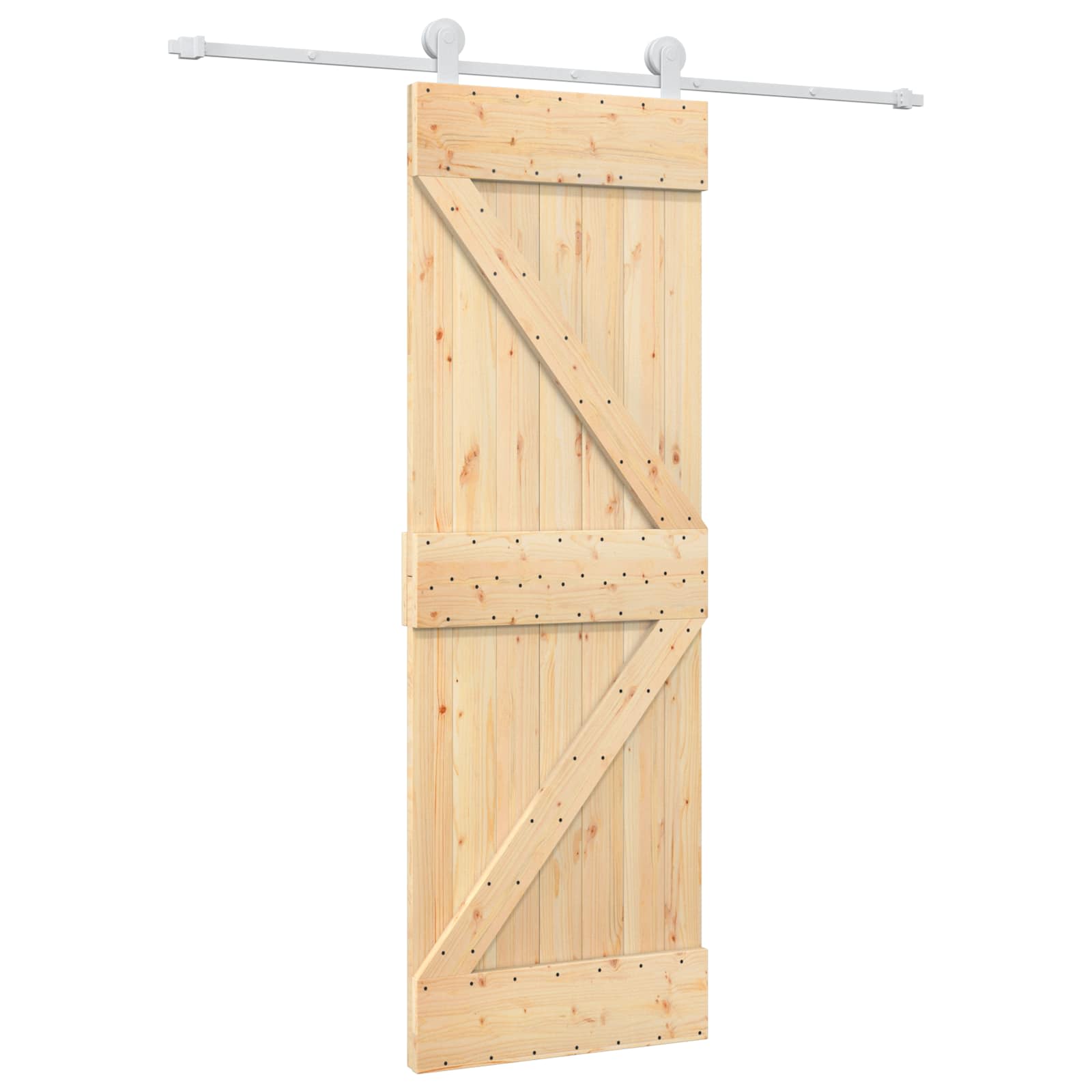 Συρόμενη Πόρτα Φυσικό και Λευκό 70 x 210 cm - Pakobazaar