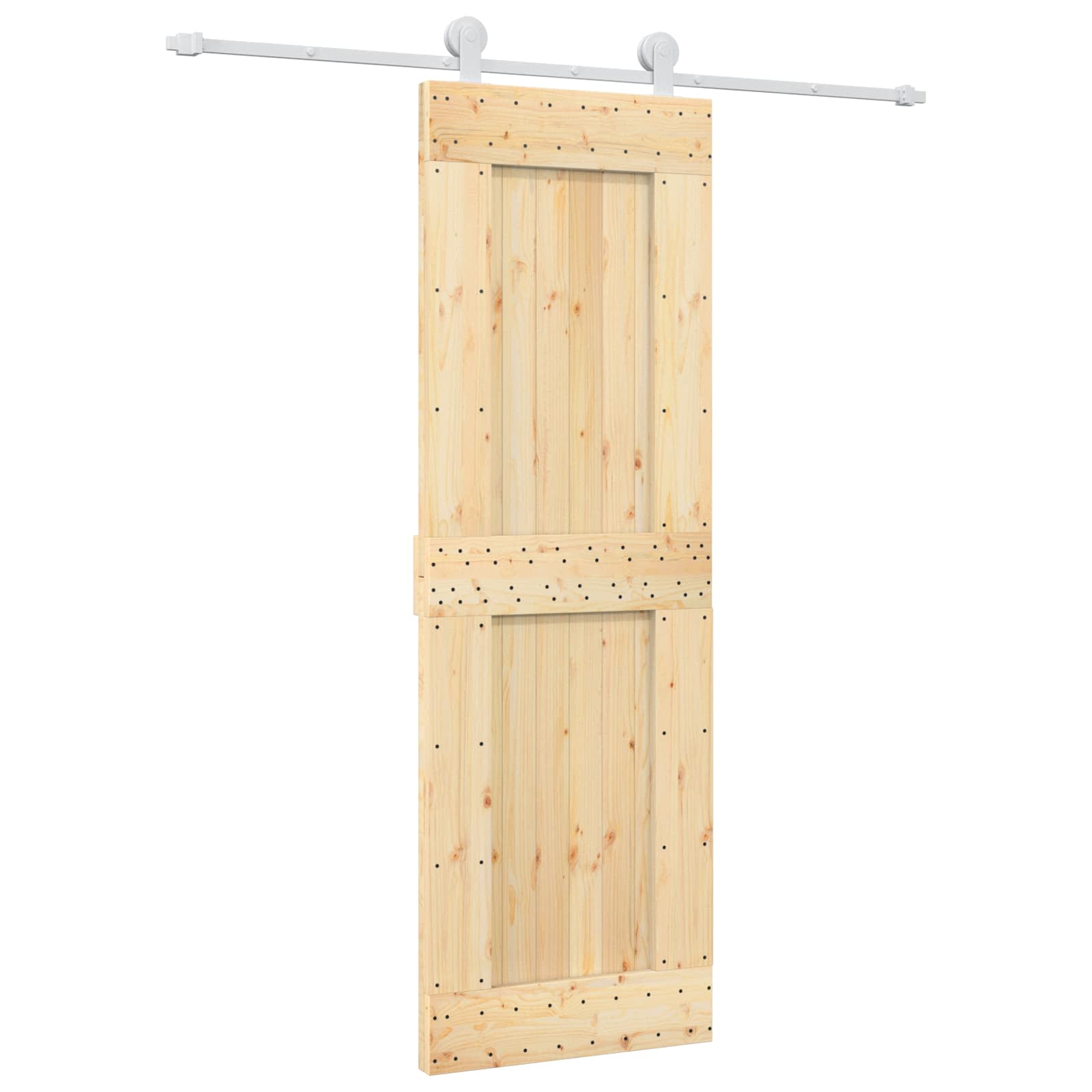 Συρόμενη Πόρτα Φυσικό και Λευκό 70 x 210 cm