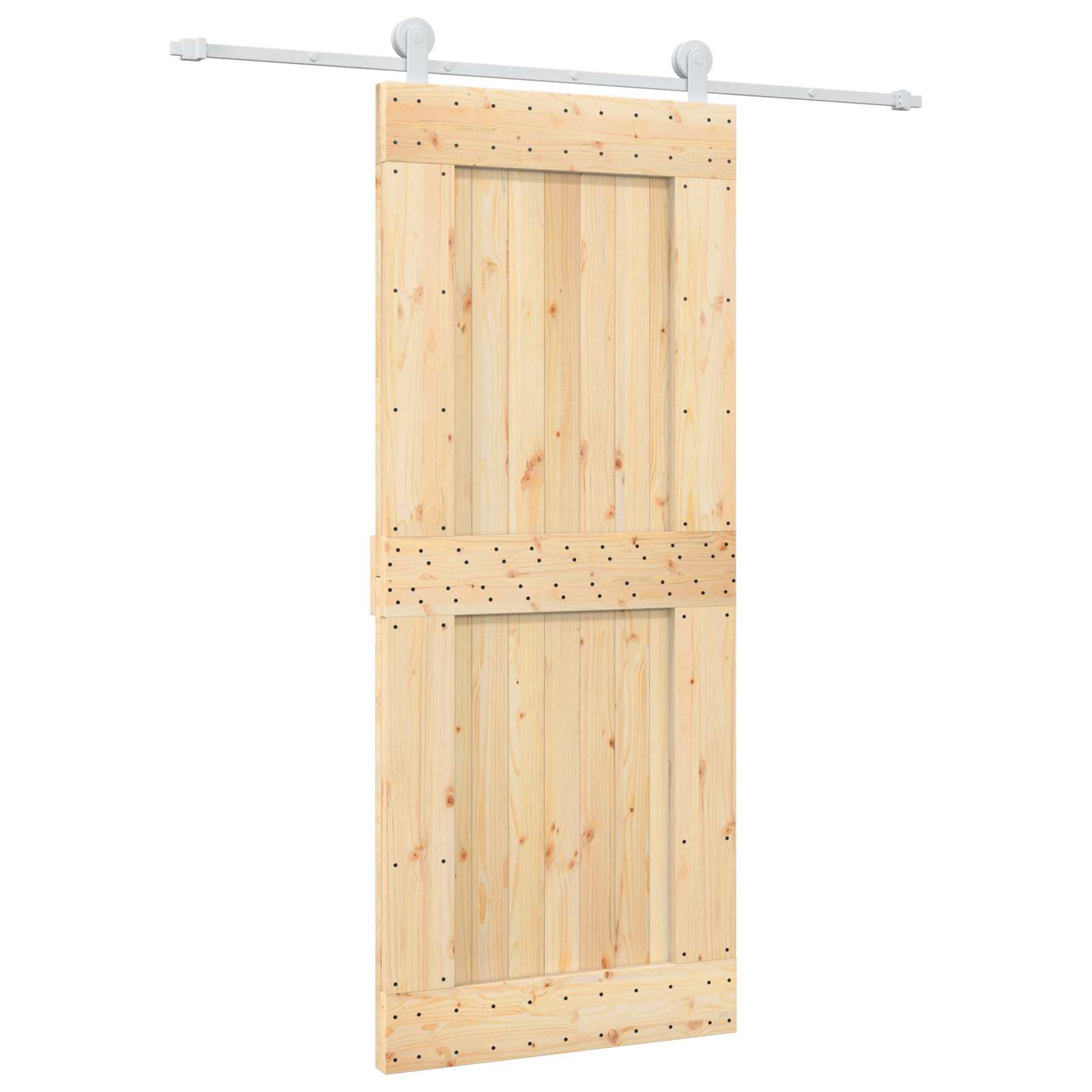 Συρόμενη Πόρτα Φυσικό και Λευκό 85 x 210 cm