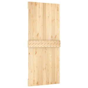 Συρόμενη Πόρτα Φυσικό και Λευκό 90 x 210 cm