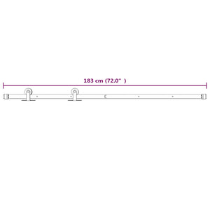 Συρόμενη Πόρτα Φυσικό και Λευκό 90 x 210 cm