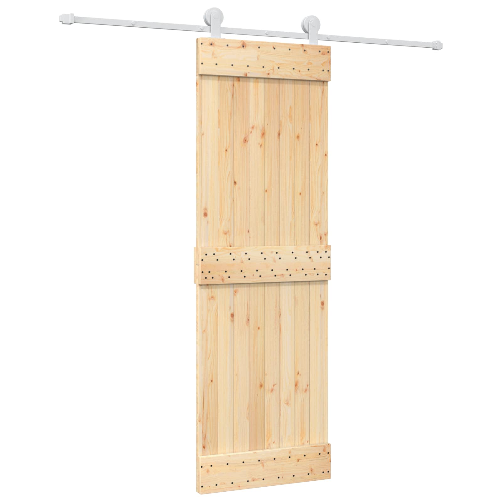 Συρόμενη Πόρτα Φυσικό και Λευκό 70 x 210 cm - Pakobazaar