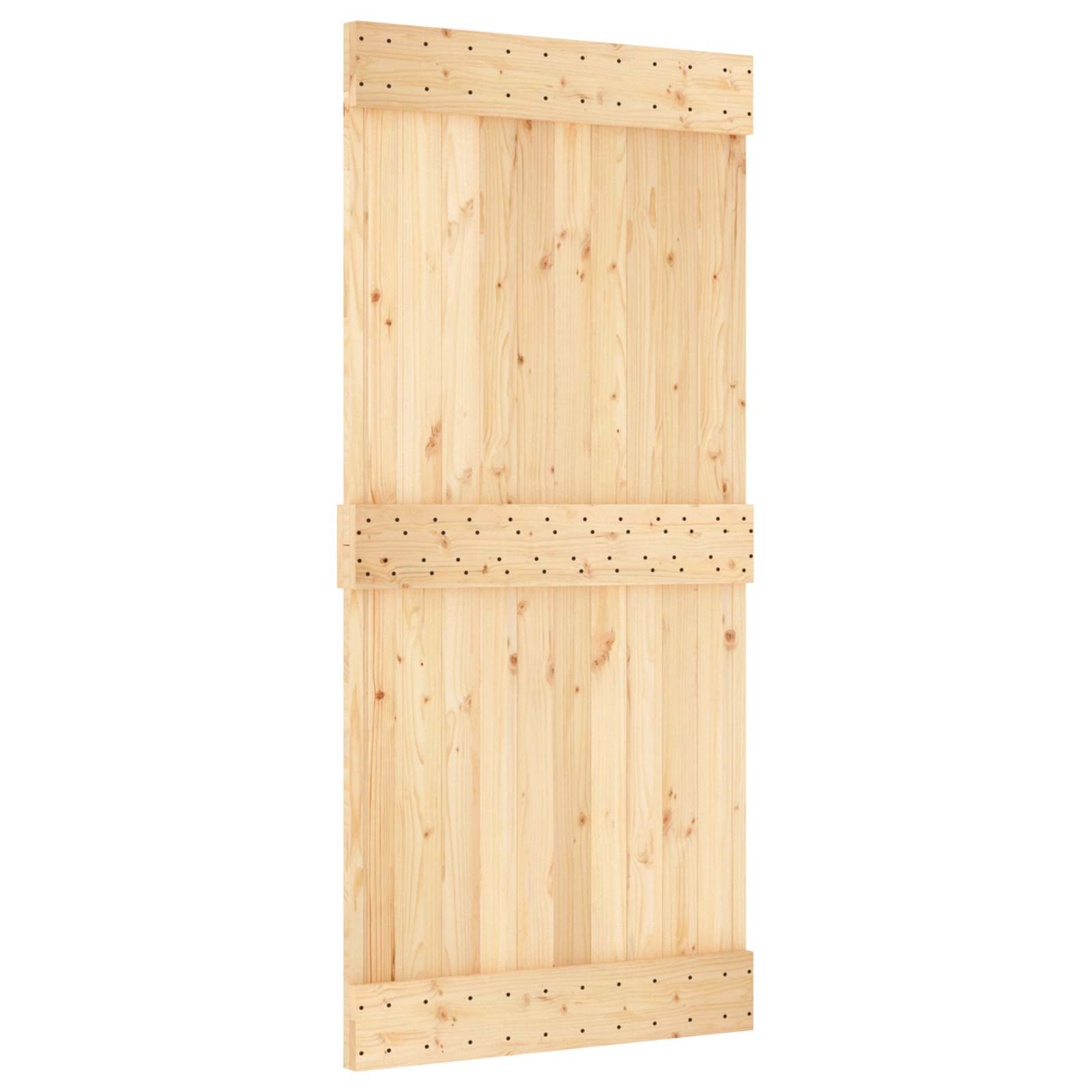 Συρόμενη Πόρτα Φυσικό και Λευκό 95 x 210 cm - Pakobazaar