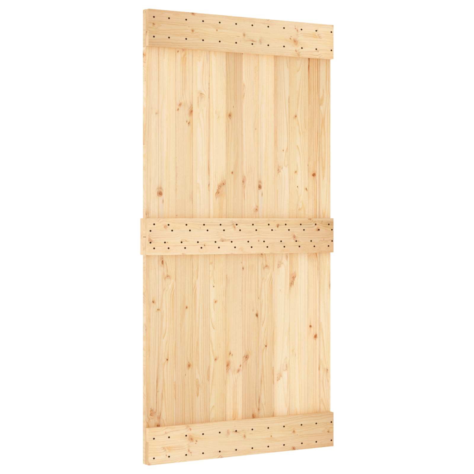 Συρόμενη Πόρτα Φυσικό και Λευκό 100 x 210 cm - Pakobazaar