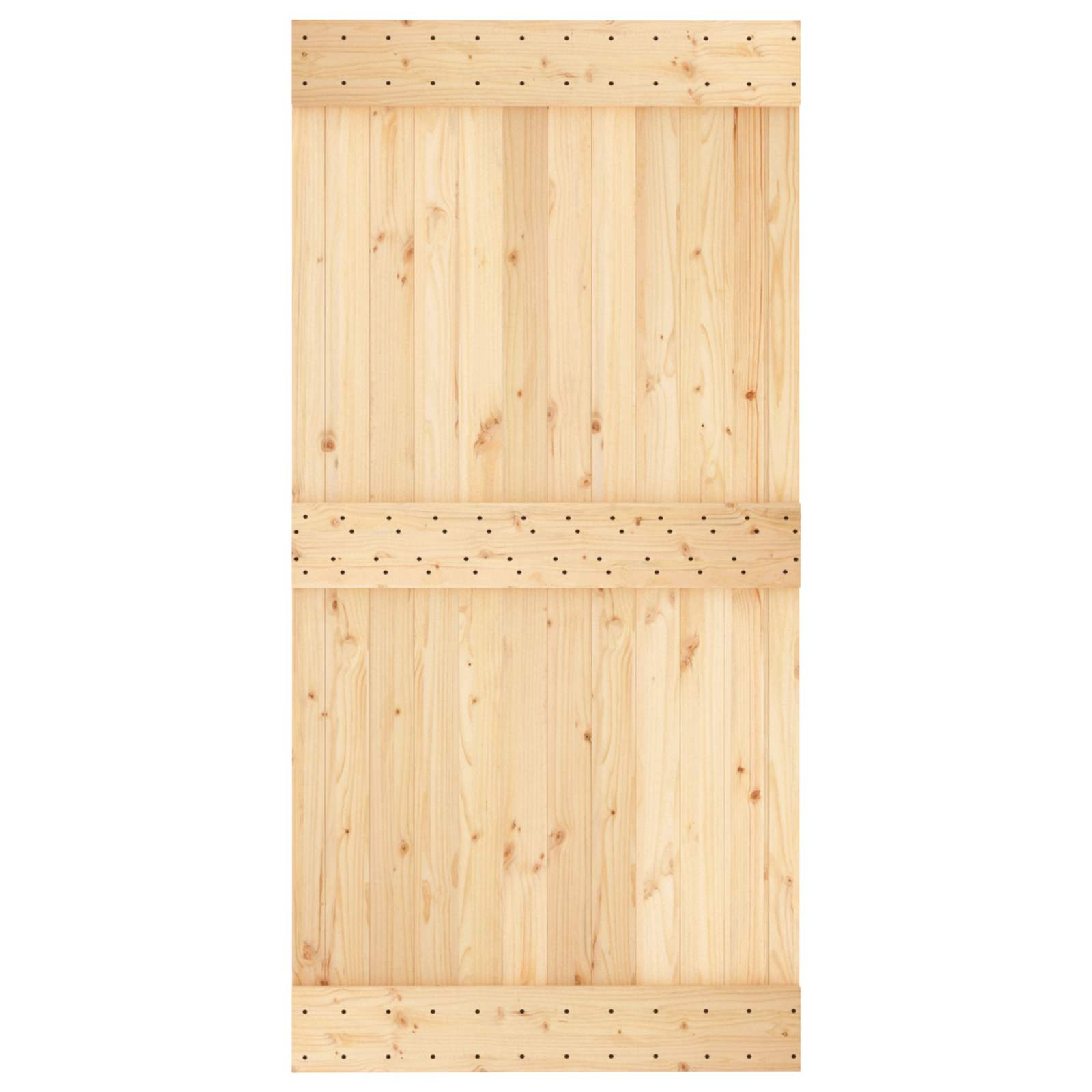 Συρόμενη Πόρτα Φυσικό και Λευκό 100 x 210 cm - Pakobazaar
