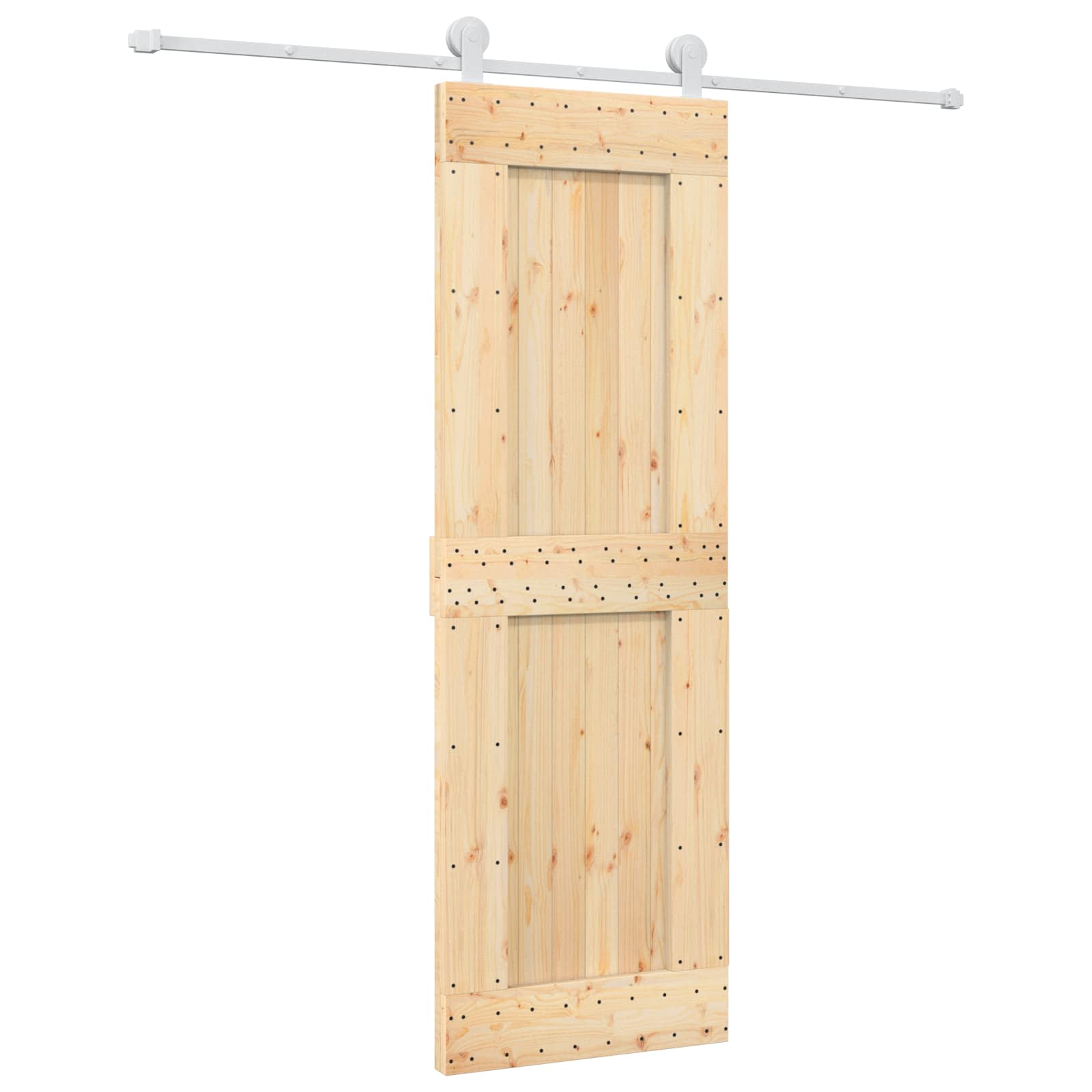 Συρόμενη Πόρτα Φυσικό και Λευκό 70 x 210 cm - Pakobazaar