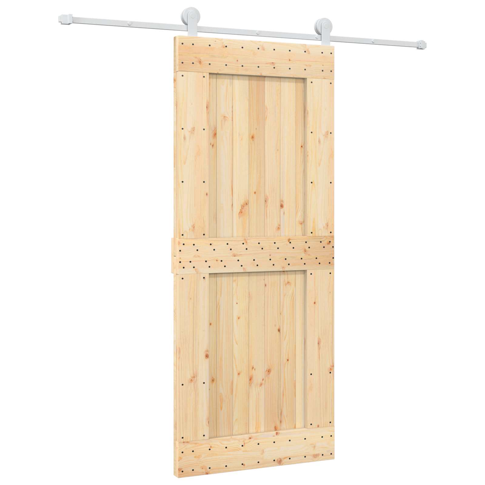 Συρόμενη Πόρτα Φυσικό και Λευκό 85 x 210 cm