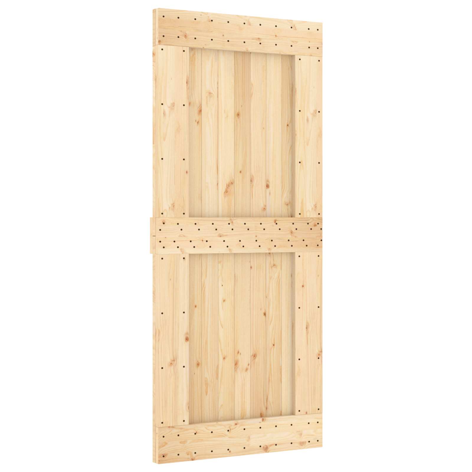 Συρόμενη Πόρτα Φυσικό και Λευκό 90 x 210 cm - Pakobazaar