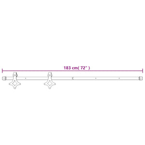Συρόμενη Πόρτα Φυσικό και Μαύρο 85 x 210 cm - Pakobazaar