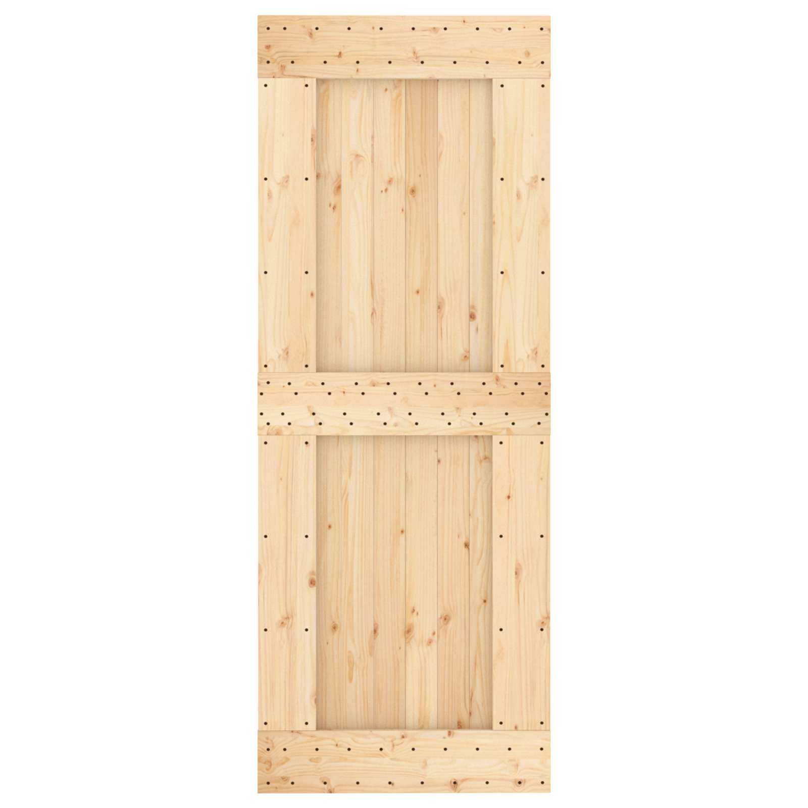 Συρόμενη Πόρτα Φυσικό και Μαύρο 80 x 210 cm
