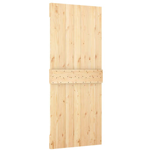 Συρόμενη Πόρτα Φυσικό και Λευκό 85 x 210 cm - Pakobazaar