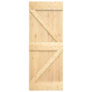Συρόμενη Πόρτα Φυσικό και Λευκό 85 x 210 cm - Pakobazaar