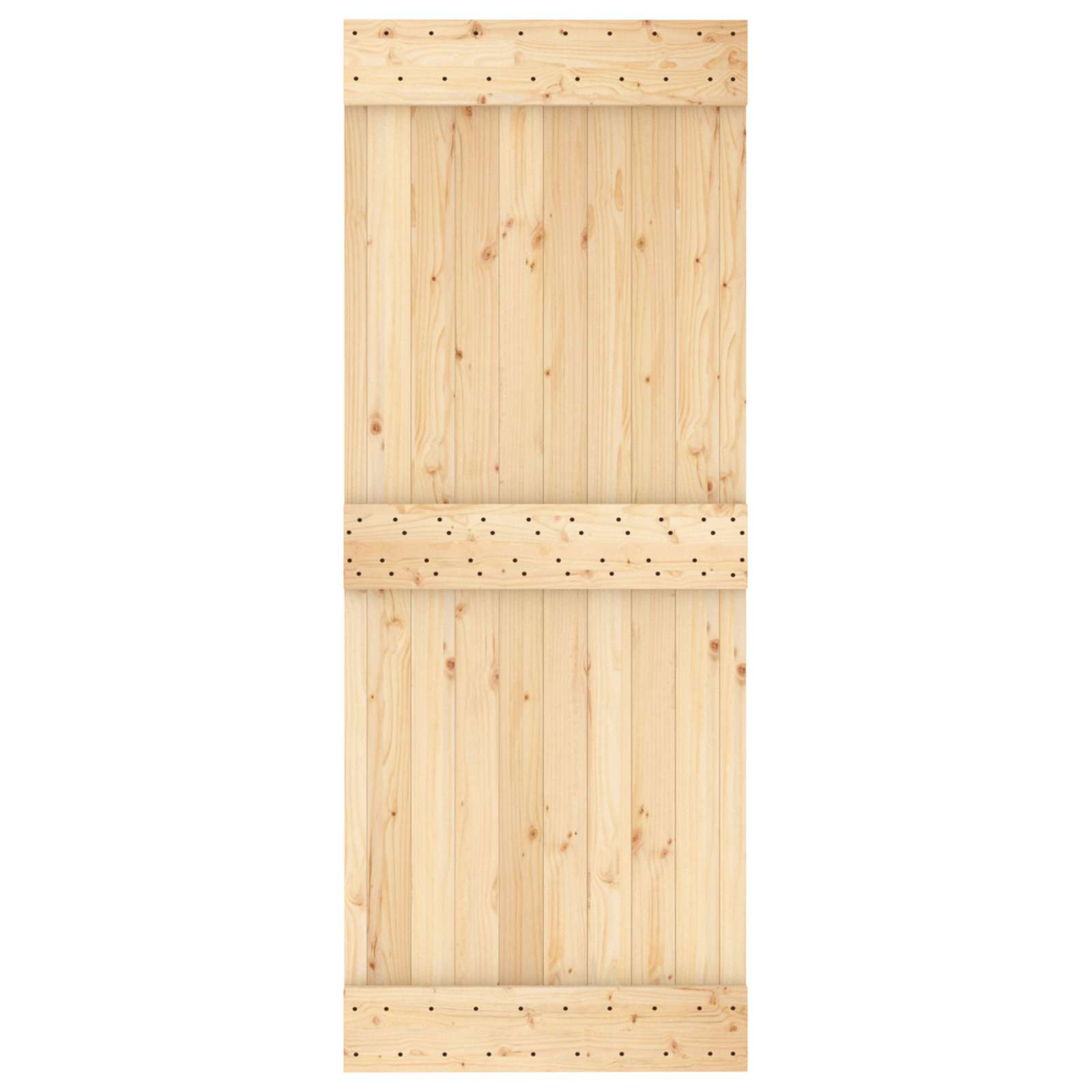Συρόμενη Πόρτα Φυσικό και Λευκό 80 x 210 cm - Pakobazaar