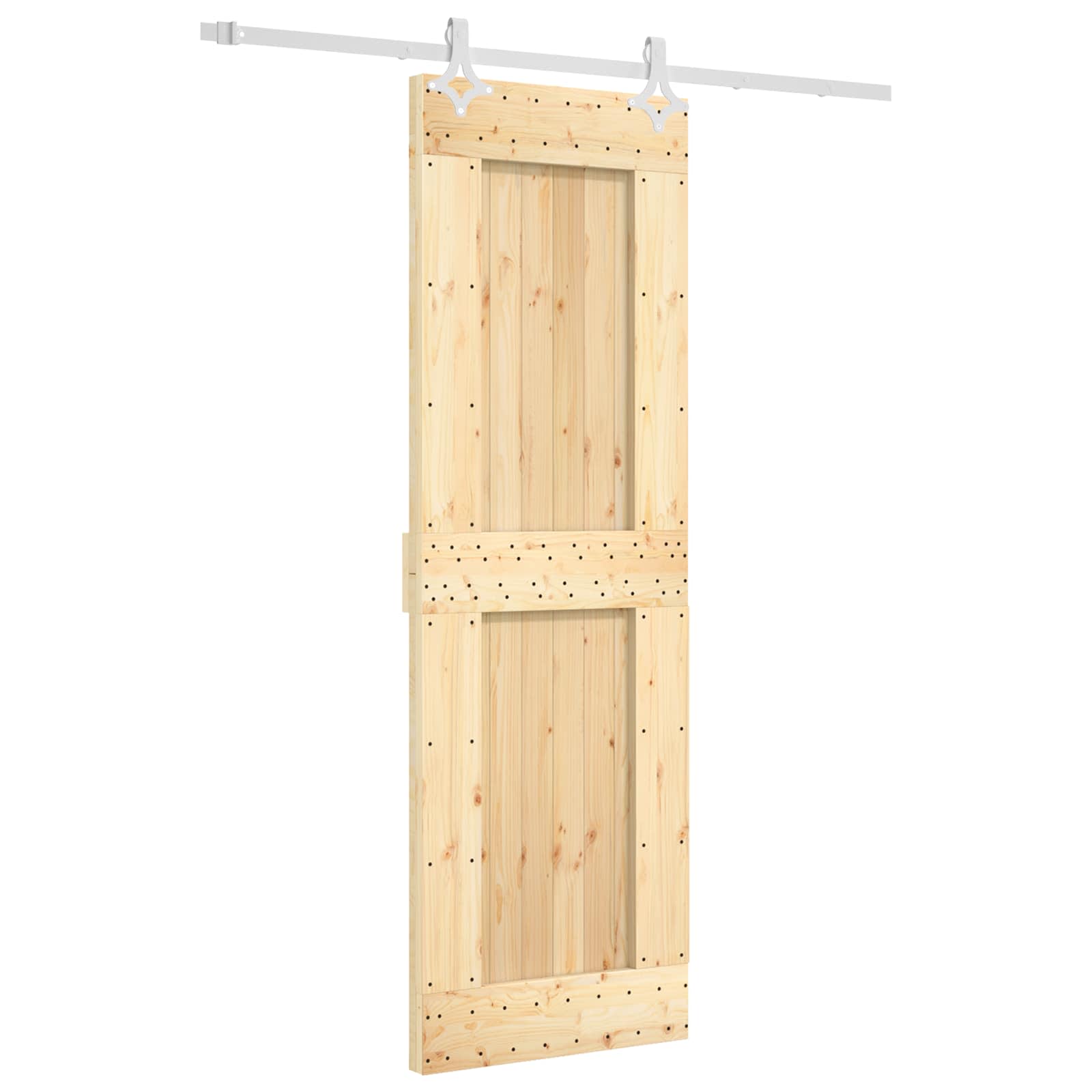 Συρόμενη Πόρτα Φυσικό και Λευκό 70 x 210 cm - Pakobazaar