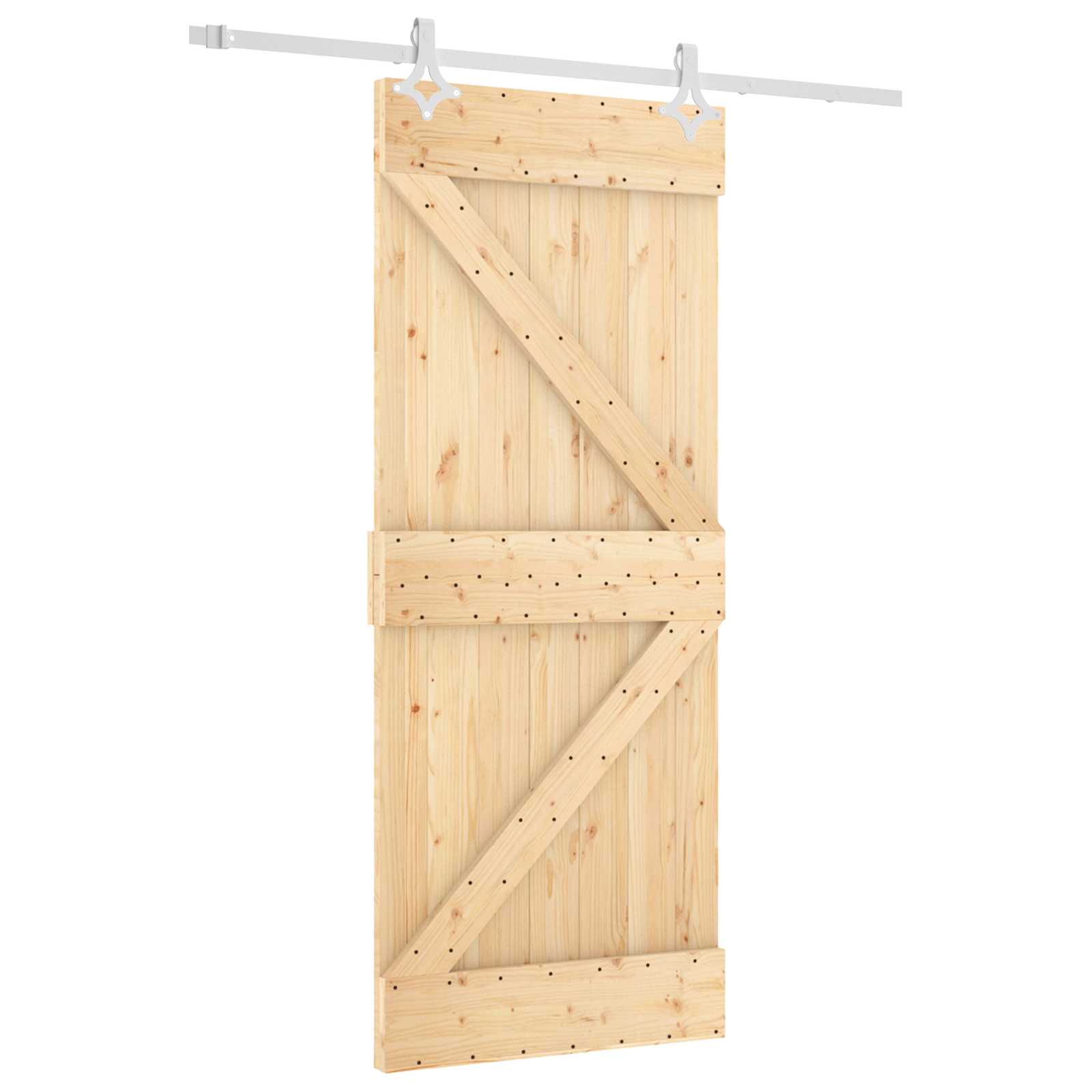 Συρόμενη Πόρτα Φυσικό και Λευκό 85 x 210 cm - Pakobazaar