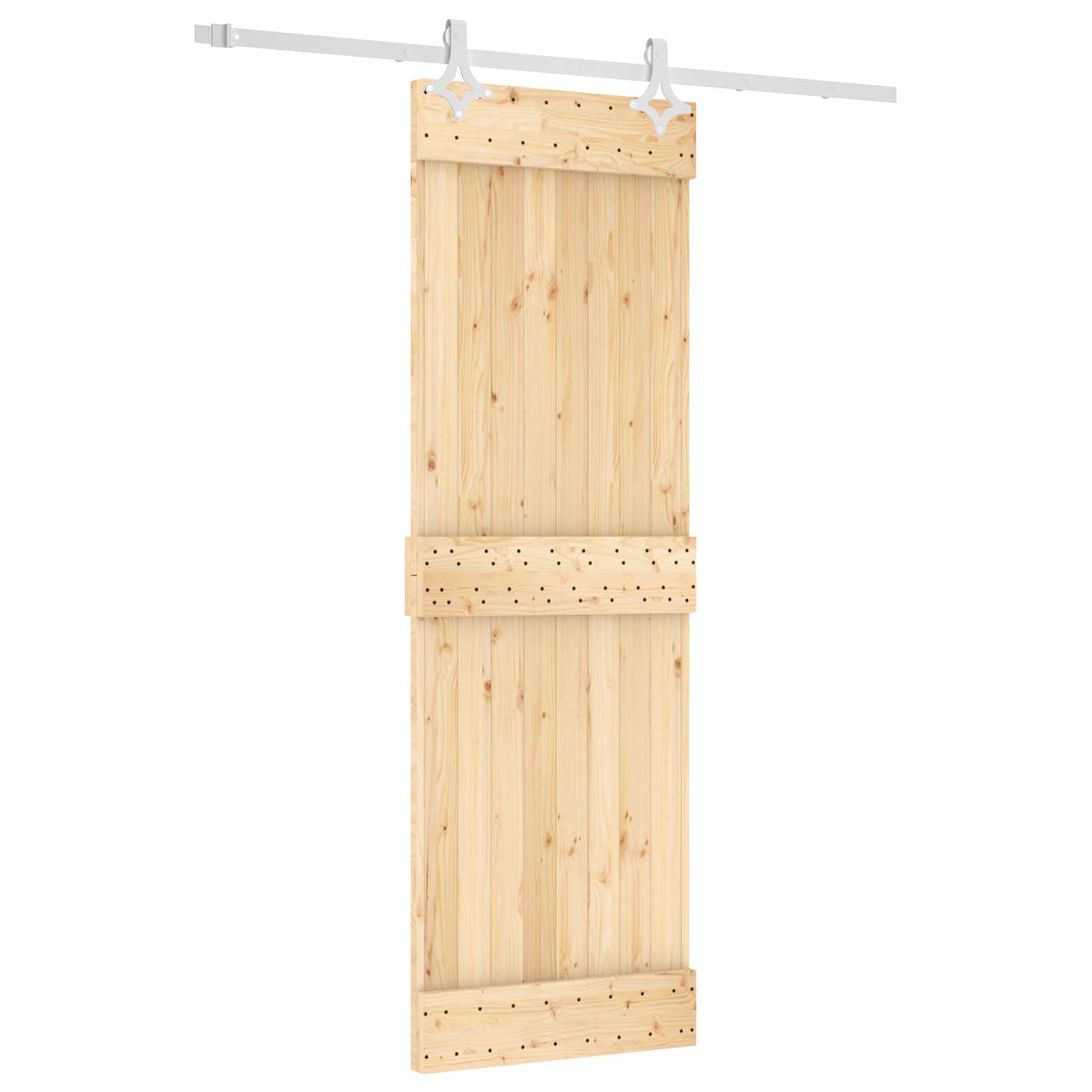 Συρόμενη Πόρτα Φυσικό και Λευκό 70 x 210 cm - Pakobazaar