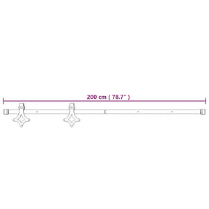 Συρόμενη Πόρτα Φυσικό και Λευκό 80 x 210 cm - Pakobazaar