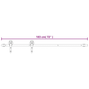 Συρόμενη Πόρτα Φυσικό και Μαύρο 85 x 210 cm - Pakobazaar