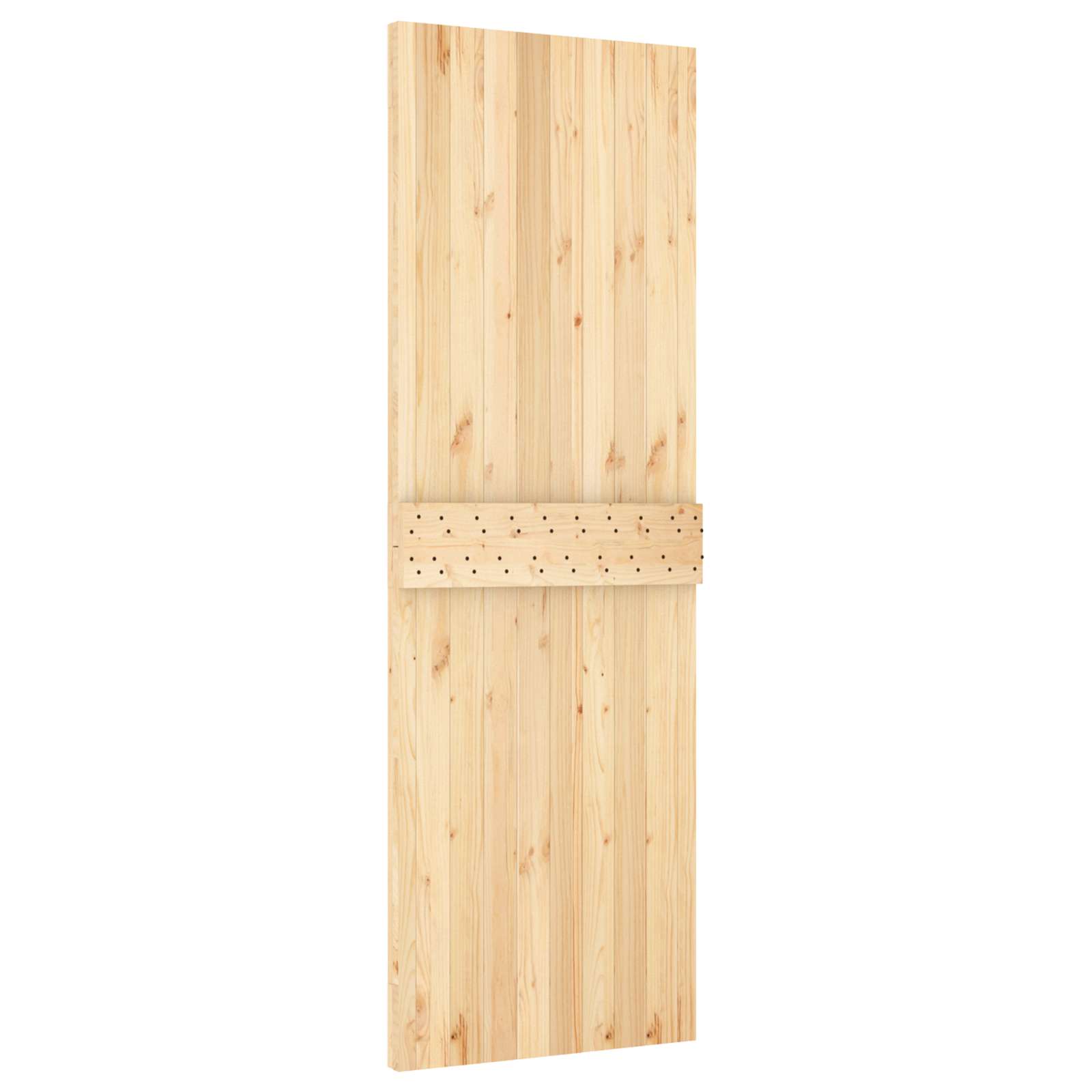 Συρόμενη Πόρτα Φυσικό και Μαύρο 70 x 210 cm - Pakobazaar