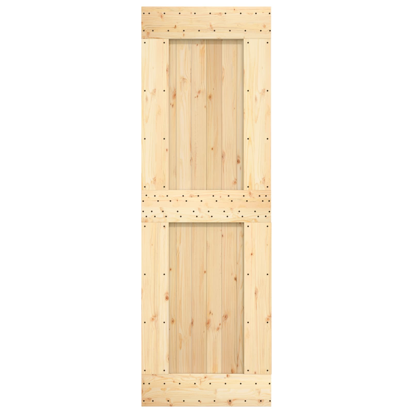 Συρόμενη Πόρτα Φυσικό και Μαύρο 70 x 210 cm - Pakobazaar