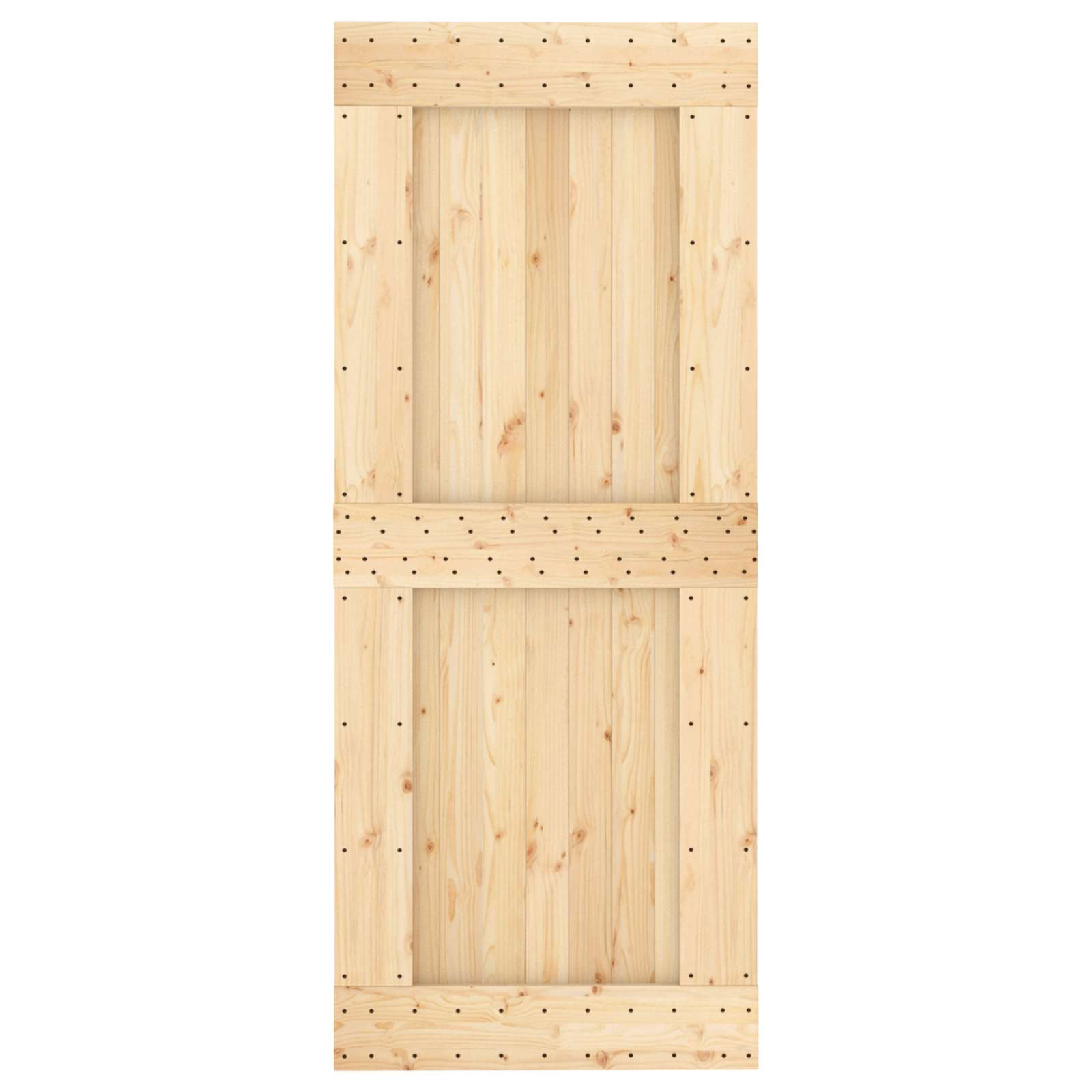 Συρόμενη Πόρτα Φυσικό και Μαύρο 85 x 210 cm - Pakobazaar