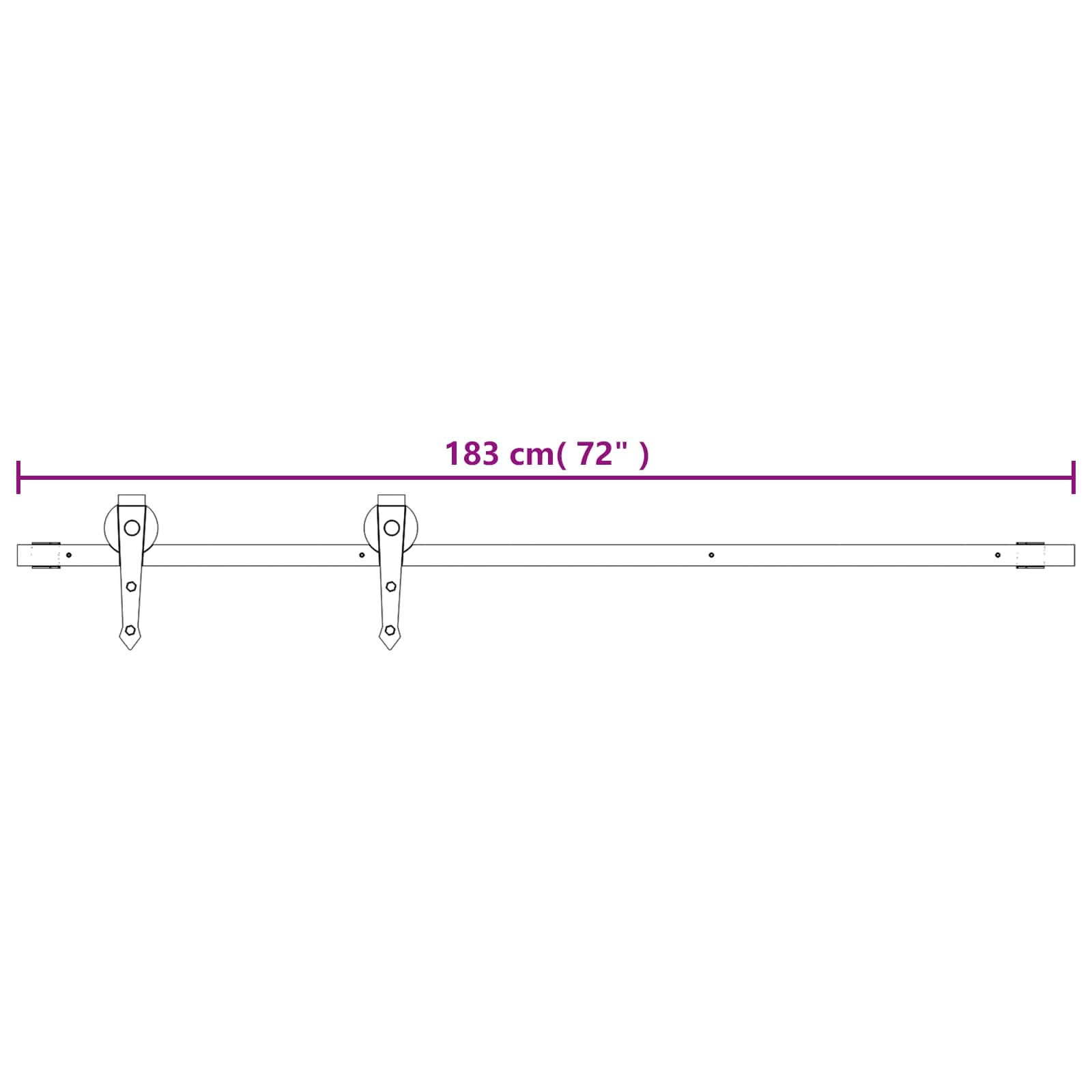 Συρόμενη Πόρτα Φυσικό και Μαύρο 85 x 210 cm - Pakobazaar