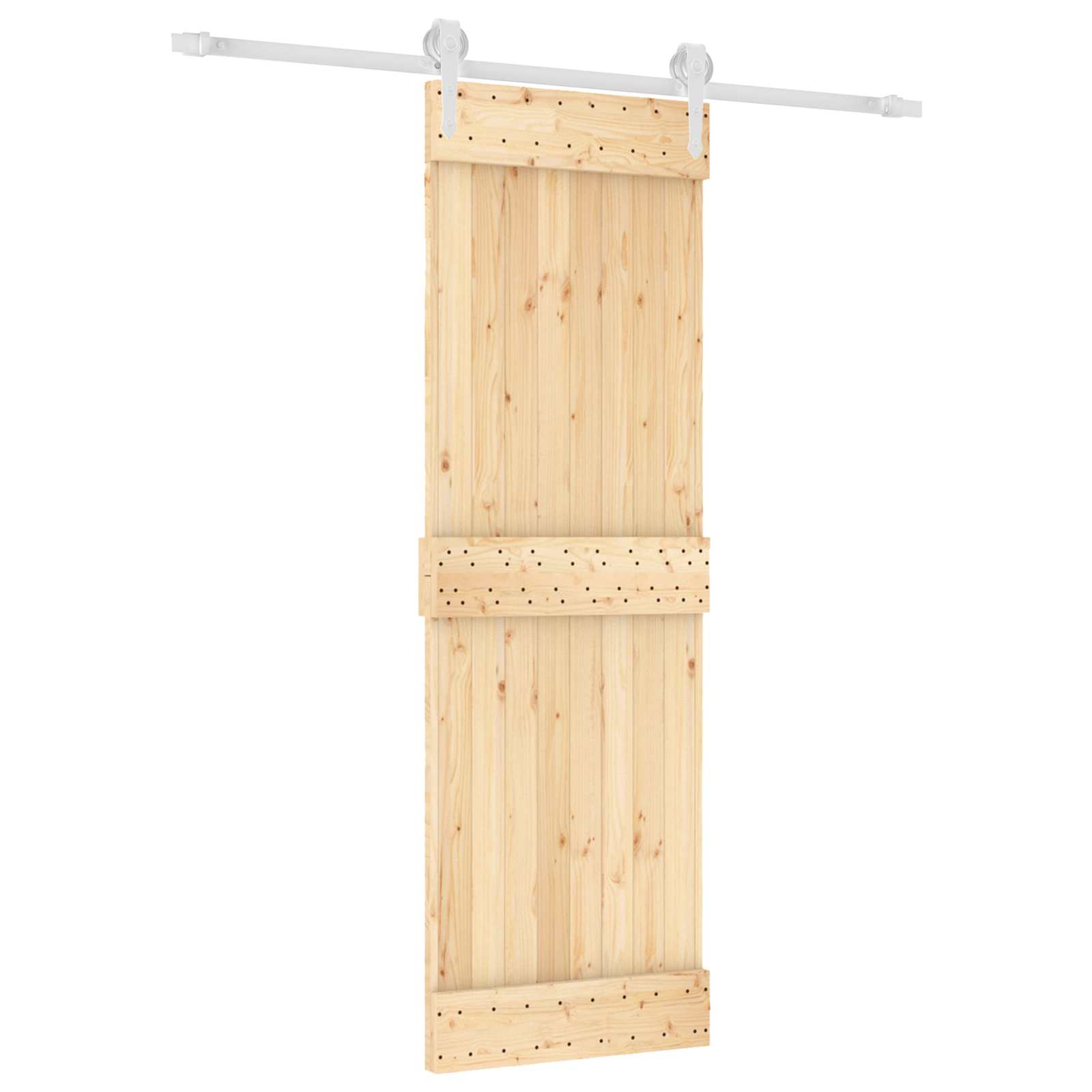 Συρόμενη Πόρτα Φυσικό και Λευκό 70 x 210 cm - Pakobazaar