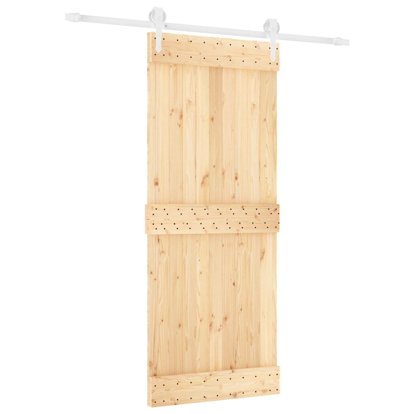 Συρόμενη Πόρτα Φυσικό και Λευκό 85 x 210 cm