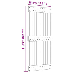 Συρόμενη Πόρτα Φυσικό και Λευκό 85 x 210 cm