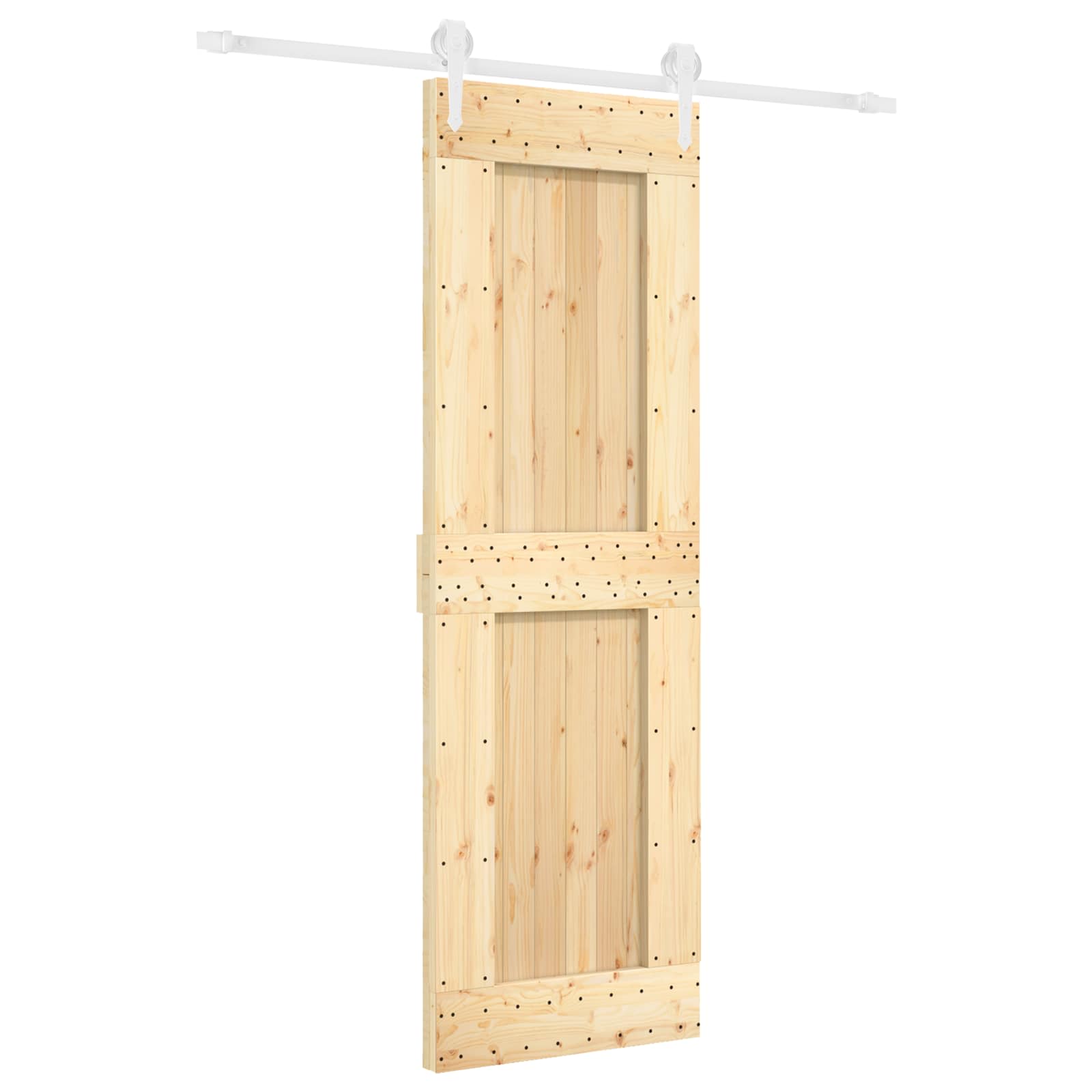 Συρόμενη Πόρτα Φυσικό και Λευκό 70 x 210 cm - Pakobazaar