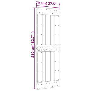 Συρόμενη Πόρτα Φυσικό και Λευκό 70 x 210 cm - Pakobazaar