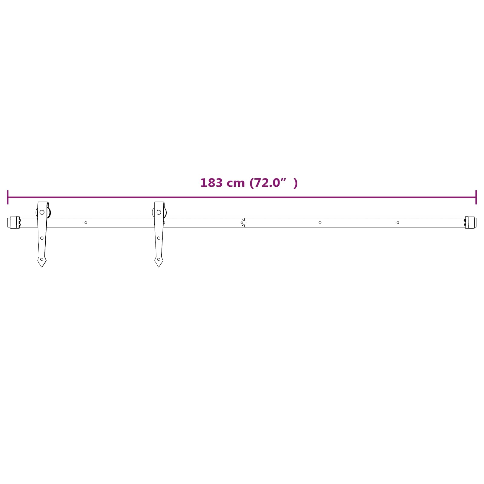 Συρόμενη Πόρτα Φυσικό και Λευκό 70 x 210 cm - Pakobazaar