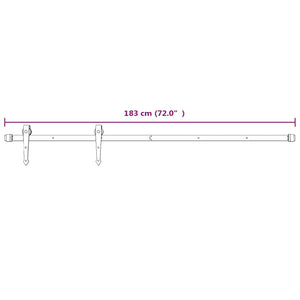 Συρόμενη Πόρτα Φυσικό και Λευκό 70 x 210 cm - Pakobazaar