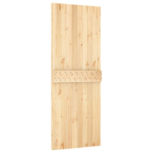 Συρόμενη Πόρτα Φυσικό και Λευκό 80 x 210 cm