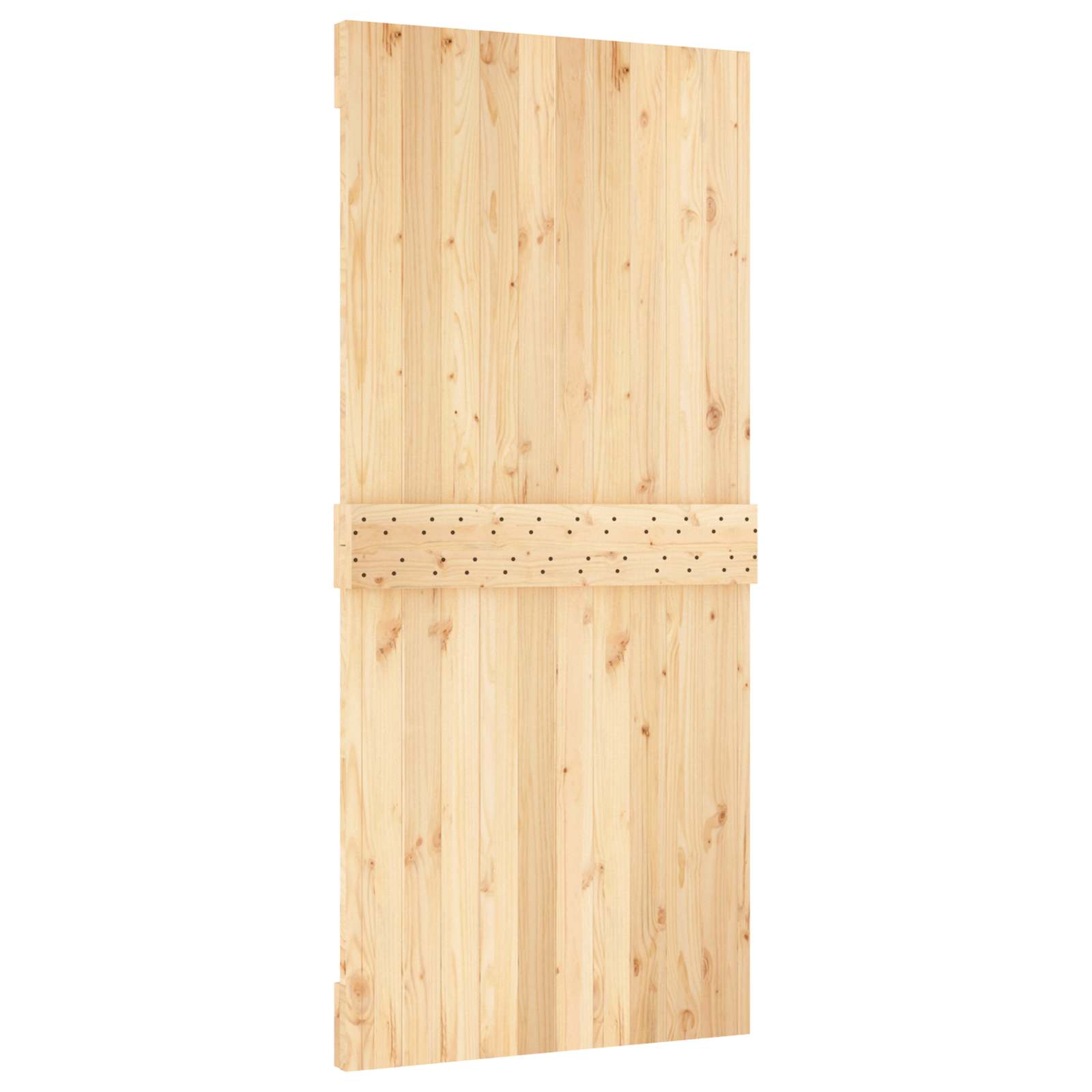 Συρόμενη Πόρτα Φυσικό και Μαύρο 95 x 210 cm