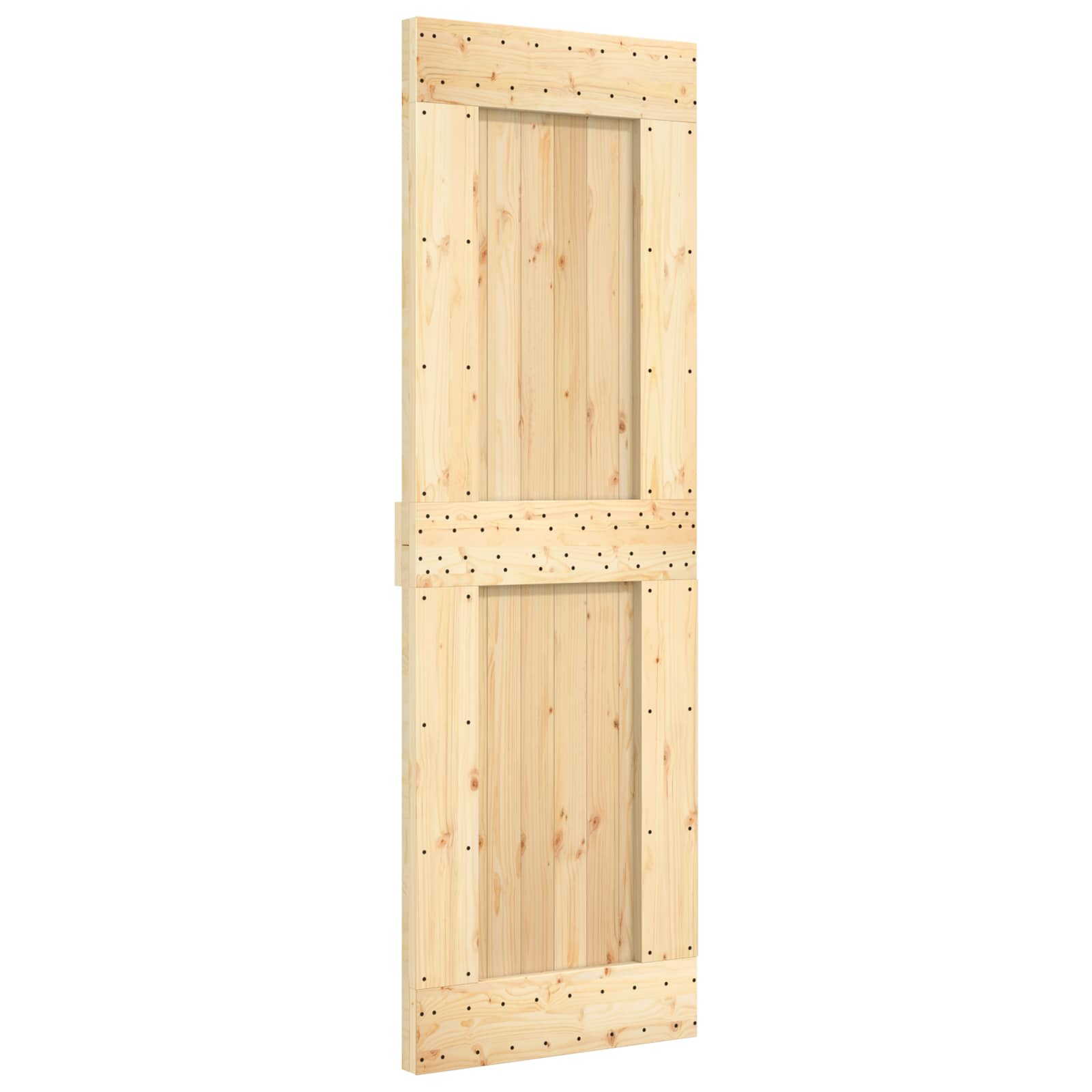 Συρόμενη Πόρτα Φυσικό και Μαύρο 70 x 210 cm